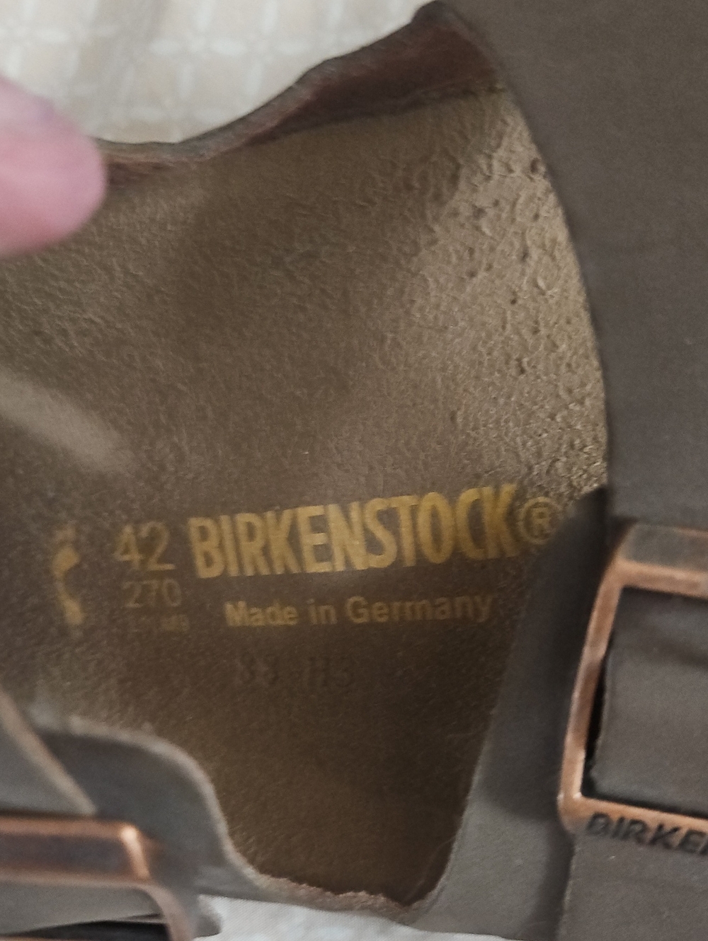 Birkenstock Womens Brown Dual-Buckle Cork Sandals - Picture 3 of 6